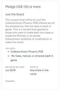 CollectorVision Phoenix 150 Backer Reward