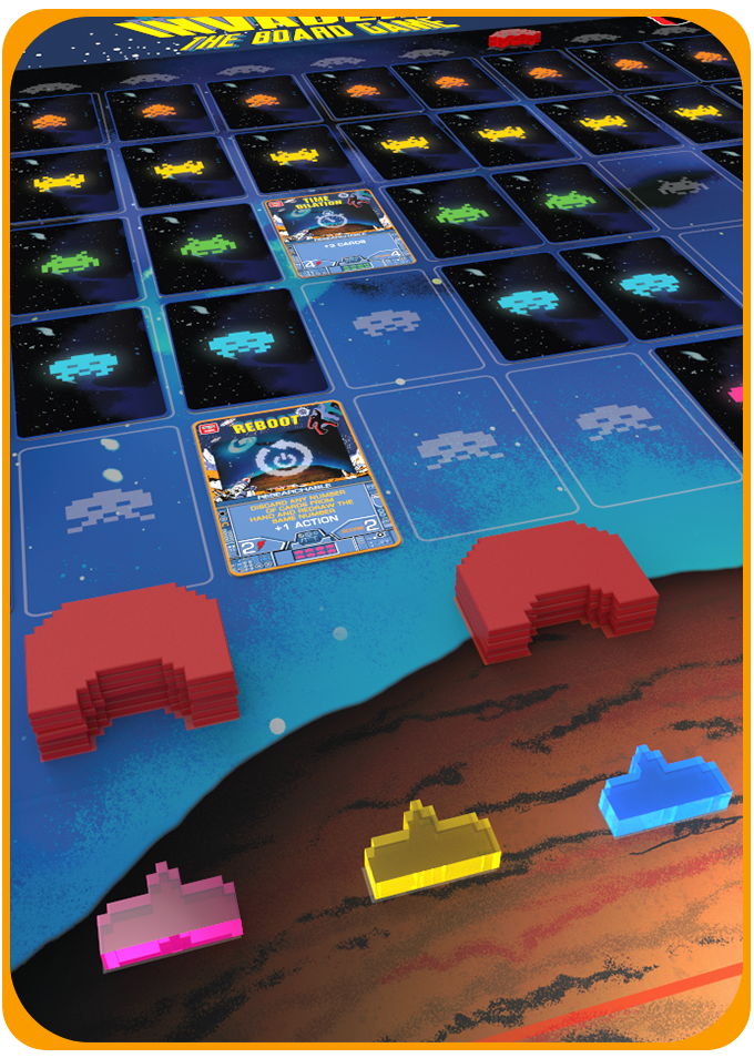 Space Invaders Attacking Table Top Board Games